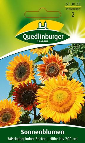 Sonnenblume Mischung hoher Sorten  Quedlinburger Saatgut